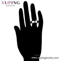 15855 Xuping fashion simple titane bijoux bague de conception simple bague avec CZ synthétique